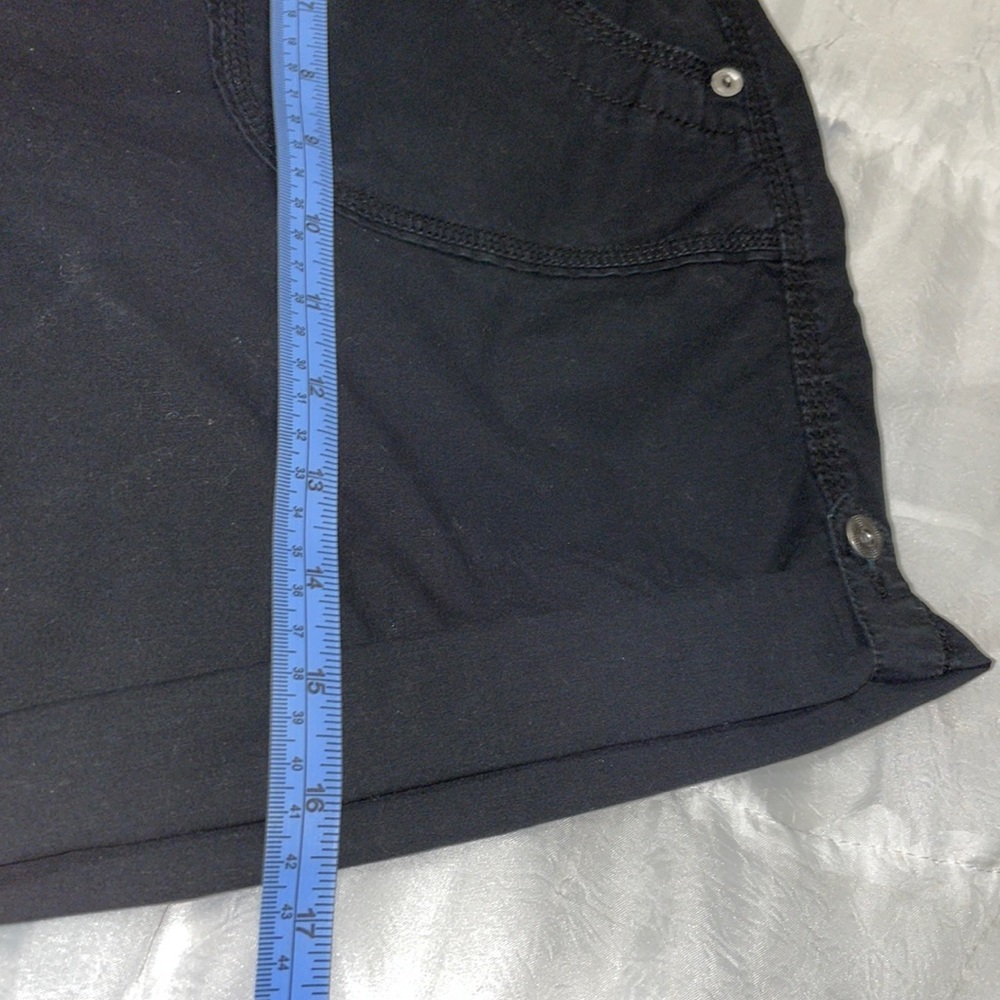 INC Black Button Roll Up Hem Shorts Size 16 - Picture 6 of 6